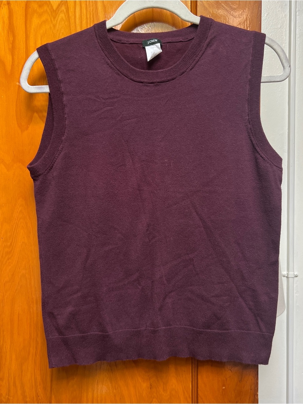 J. Crew Sleeveless Knit Tank in Plum
